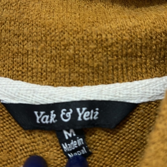 Yak & Yeti Womens Brown/Yellow Knit Sweater - Picture 4 of 5